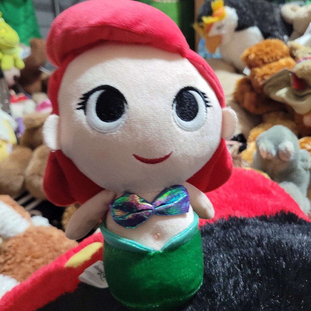 Disney Funko Ariel The Little Mermaid Plush Red Hair Iridescent Shells Green